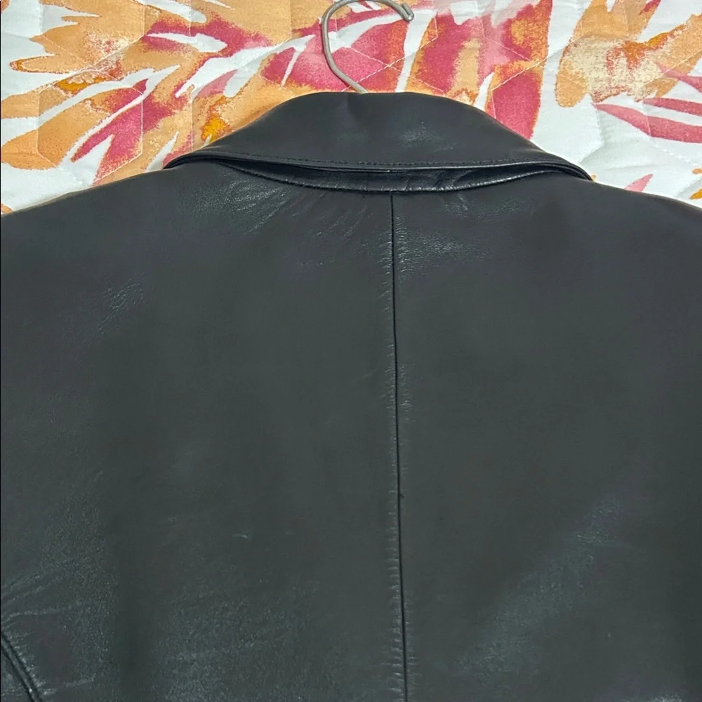 Black Leather Jacket Blazer by Luis Alvear Sz M - Picture 7 of 15